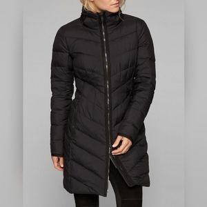 Athleta Responsible Down-ieville Jacket Small Black Down Winter Coat